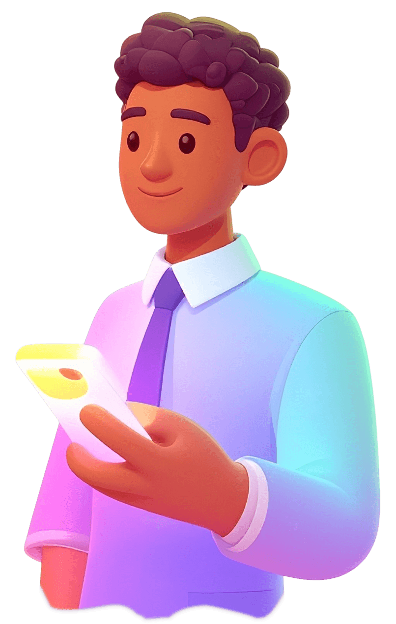 Happy customer holding loan approval documents and money